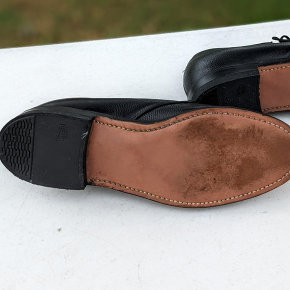 Black Men\'s Uniform Leather Vulcan Soles Derby style shoes  Sz 8D main image 7